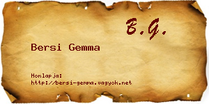 Bersi Gemma névjegykártya
